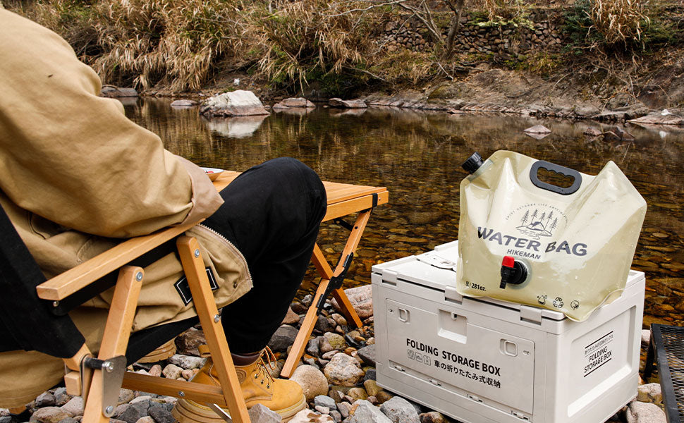 Sac à Eau Pliable pour l'Extérieur, Camping, Grande Capacité 8L