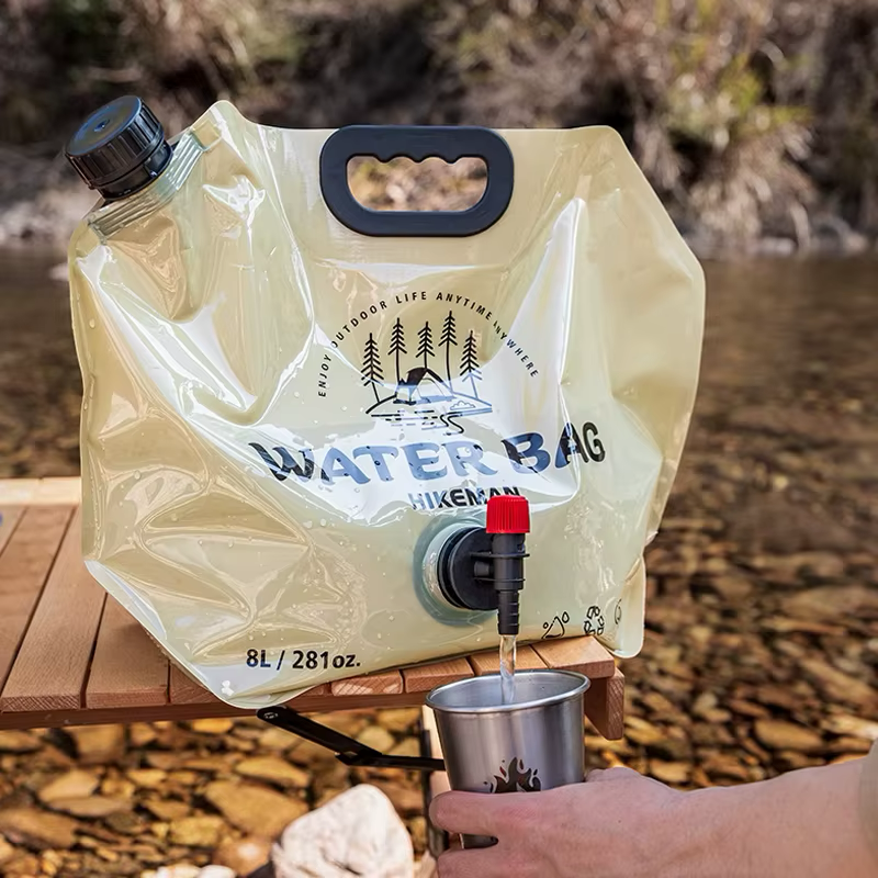 Sac à Eau Pliable pour l'Extérieur, Camping, Grande Capacité 8L