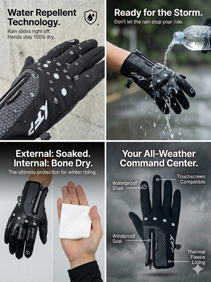 Gant moto tactile imperméable anti vent sp1